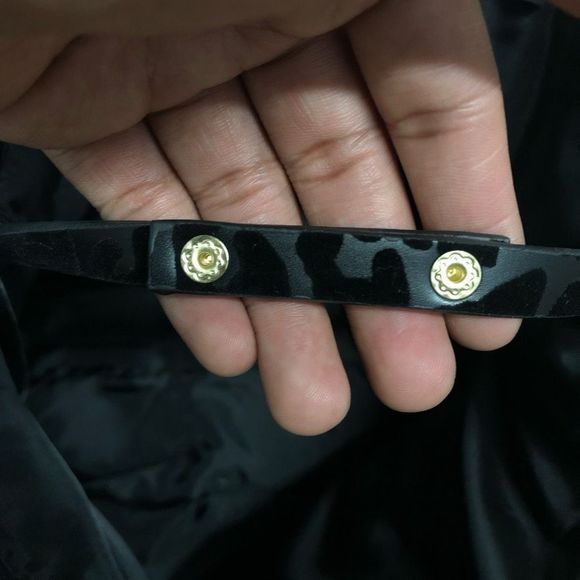 Jimmy Choo Parfums Black Nylon Leopard Double Handles Tote Bag Purse - Picture 9 of 13